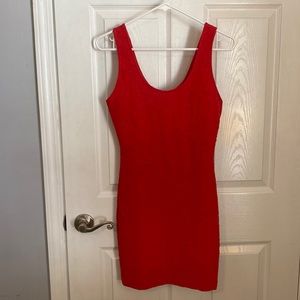 Forever 21 Bodycon Mini Coral Dress with Texture